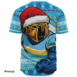 Amazing Aussie Gold Coast Titans Ugly Knit Style For Christmas Game Fans Baseball Shirt