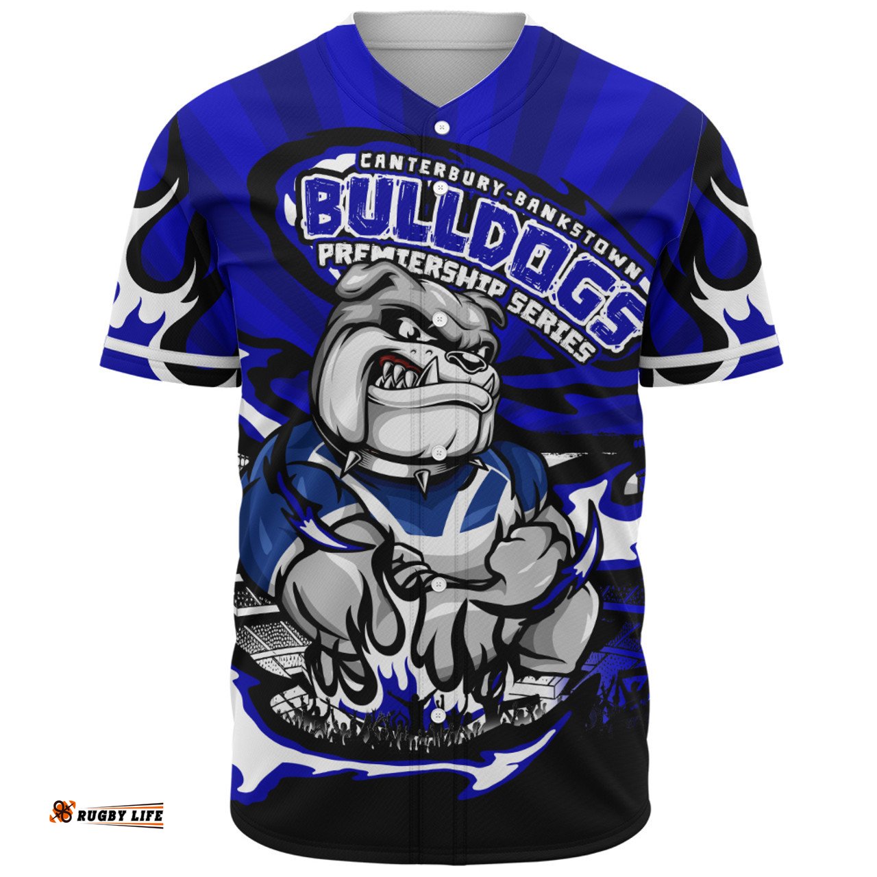 Amazing Aussie Canterbury Bankstown Bulldogs Premiership Series Sports Gear Baseball Shirt