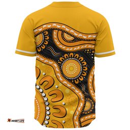 Amazing Aussie Indigenous Australian Aboriginal Sun Pathway Walkabout Baseball Shirt