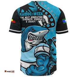Amazing Aussie Cronulla Sutherland Sharks NAIDOC Indigenous Warrior Spirit Baseball Shirt