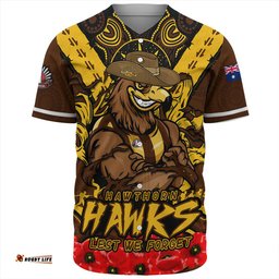Amazing Aussie Hawthorn Ripped Legacy Of The Game The ANZAC Spirit Lives On Baseball Shirt