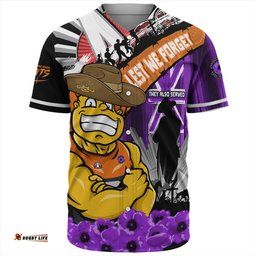 Amazing Aussie GWS GIANTS ANZAC Day Honor Purple Valor And Spirit Baseball Shirt