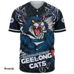 Amazing Aussie Geelong Cats Spirit Warriors Of The Game Baseball Shirt
