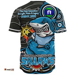 Amazing Aussie Cronulla Sutherland Sharks Spirit Of NAIDOC Series Baseball Shirt