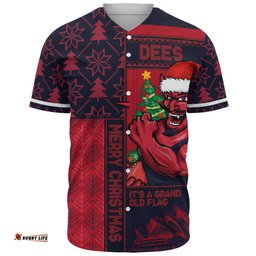 Amazing Aussie Melbourne Merry Christmas Knit Style Festive Spirit Baseball Shirt