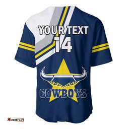 Custom Text And Number Cowboys Rugby Baseball Jersey Shirt Sporty Style Navy Blue