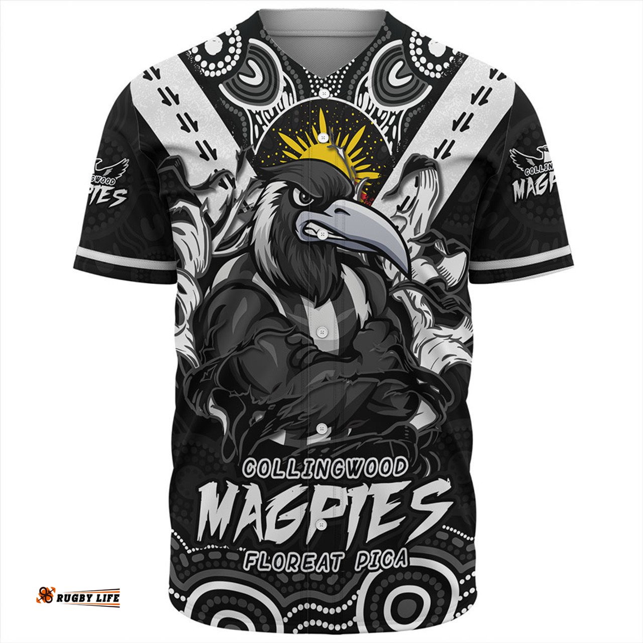 Amazing Aussie Collingwood Ripped Legacy of the Game Baseball Shirt