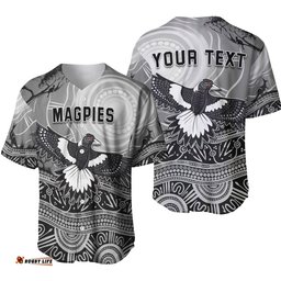 Custom Personalised Magpies Lovers Baseball Jersey Shirt New Life