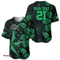 Stars Cricket Never Forget Custom Baseball Jersey Shirt ANZAC Day with Poppy Aboriginal