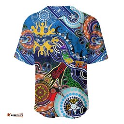 Custom NAIDOC Week 2024 Geelong Cats Baseball Jersey Shirt Australia Aboriginal Dot Painting