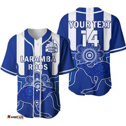 Custom Text And Number Laramba Football Baseball Jersey Shirt Roos Aboriginal Art Ver.02