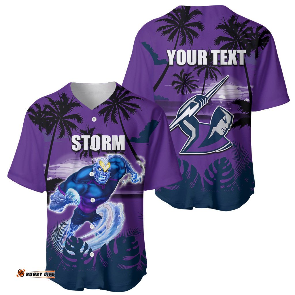NRL Storm Baseball Jersey Shirt Summer Vibe Style