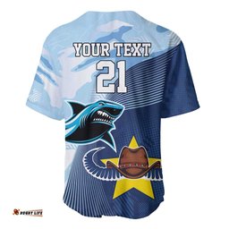 Sharks Cowboys Rugby Custom Baseball Jersey Shirt Half Dynamic Style