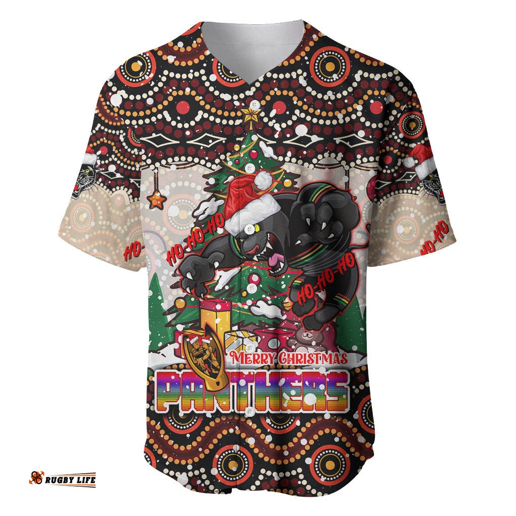 Penrith Panthers Christmas Baseball Jersey Shirt Rugby Australia Mascot