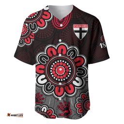 AFL St Kilda Saints 1873 Aboriginal Baseball Jersey Shirt 03