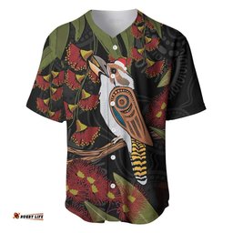 Australia Indigenous Christmas Baseball Jersey Shirt Kookaburra Aboriginal