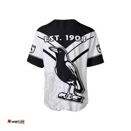 The Magpies Indigenous Baseball Jersey Shirt 1908 Western Suburbs