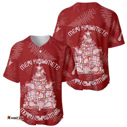New Zealand Christmas Baseball Jersey Shirt Silver Fern Mix Kiwi Bird Ver02