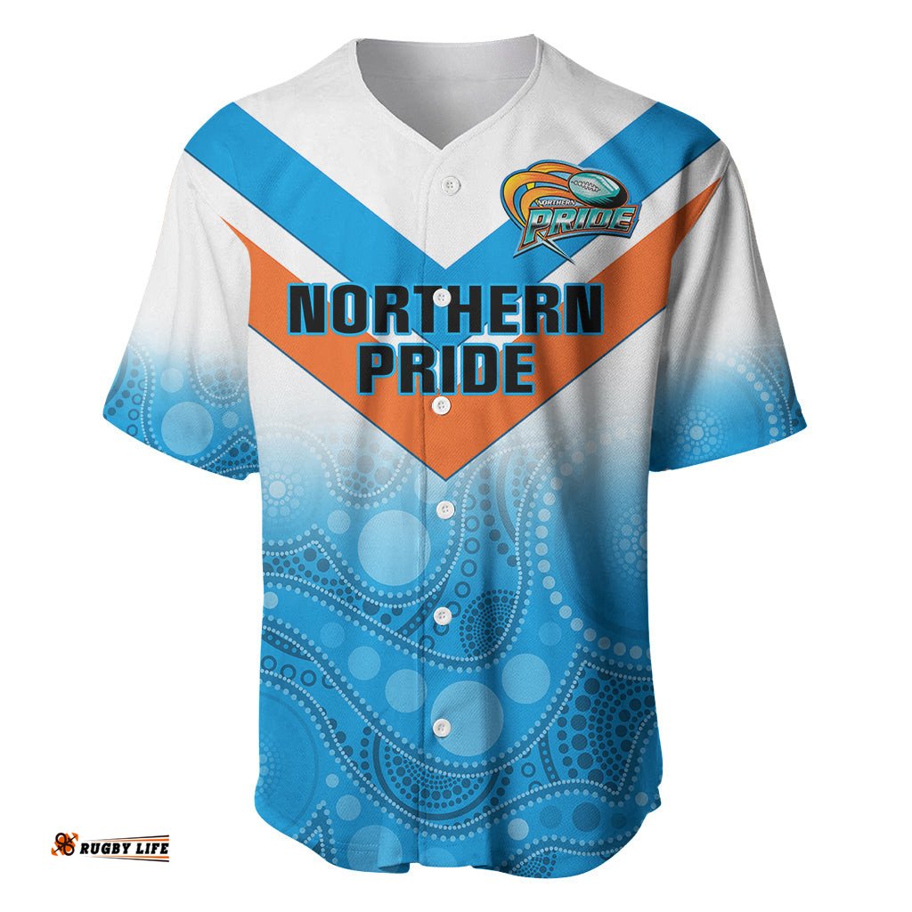 Personalised Australia Rugby Baseball Jersey Shirt Queensland Northern Pride Indigenous Art