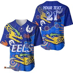 Custom Text And Number Parramatta Eels NAIDOC Week Baseball Jersey Shirt Torres Strait Eels Aboriginal