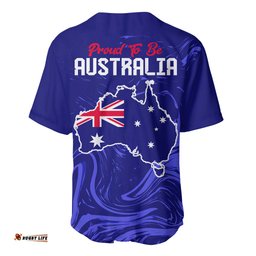 Proud To Be Australia Day Baseball Jersey Shirt Kangaroo with Flag Color
