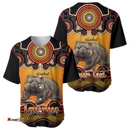 Personalised Australia Taurus Wombat Zodiac Baseball Jersey Shirt Auz Astrology Aboriginal Red