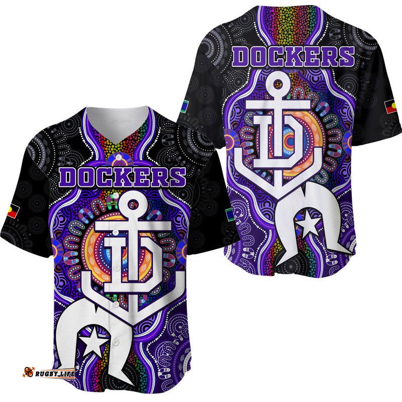 Dockers Football NAIDOC Week Baseball Jersey Shirt Indigenous