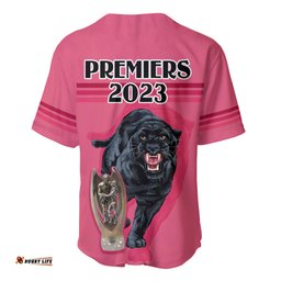Panther Premierships Baseball Jersey Shirt Go Champions Pink Simple Style