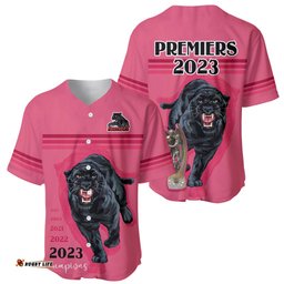 Panther Premierships Baseball Jersey Shirt Go Champions Pink Simple Style