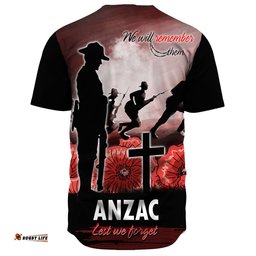 Anzac Day We Will Remember Them Special Version Baseball Jersey Shirt