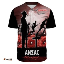 Anzac Day We Will Remember Them Special Version Baseball Jersey Shirt