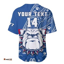Custom Text And Number Bulldogs Football Baseball Jersey Shirt Scraggers 1877 Aboriginal Dot Painting Newest Version