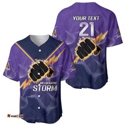 NRL Storm Custom Baseball Jersey Shirt Minimalism Style