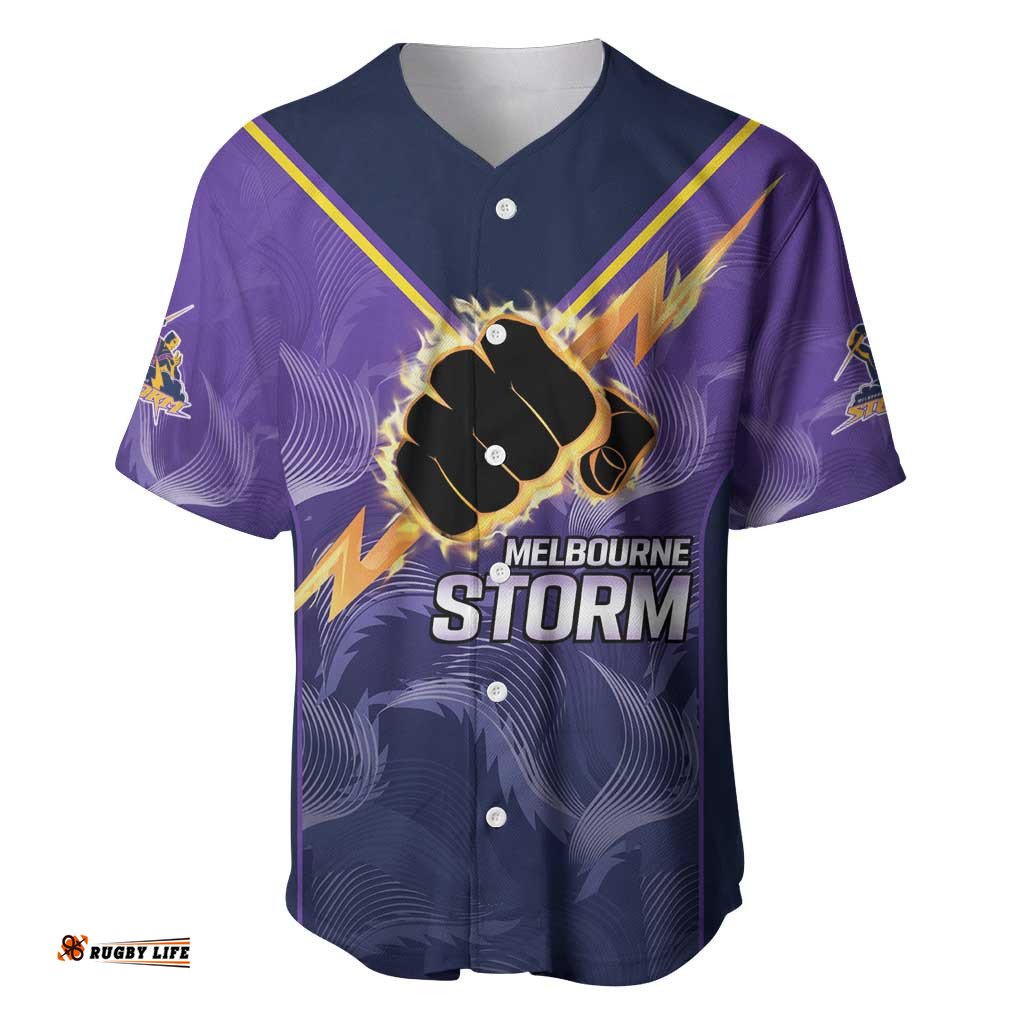 NRL Storm Custom Baseball Jersey Shirt Minimalism Style