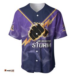NRL Storm Custom Baseball Jersey Shirt Minimalism Style