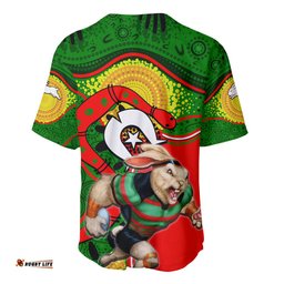 Rabbitohs Mascot NRL Baseball Jersey Shirt NAIDOC