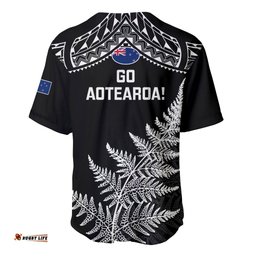 New Zealand Silver Fern Rugby Baseball Jersey Shirt Go All Black World Cup