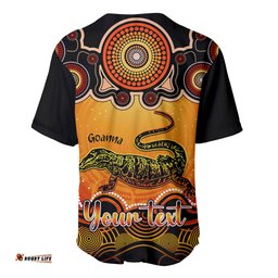 Personalised Australia Capricorn Goanna Zodiac Baseball Jersey Shirt Auz Astrology Aboriginal Red