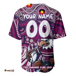 Custom Australia NAIDOC Week 2024 Baseball Jersey Shirt Sea Eagles Mascot Keep The Fire Burning