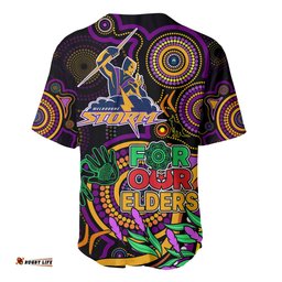 Storm Rugby Aboriginal Art Baseball Jersey Shirt NAIDOC Indigenous Tribal