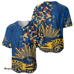 NRL ANZAC Parramatta Eels Baseball Jersey Shirt Camouflage