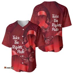 Australia AIDS Awareness Month Baseball Jersey Shirt Take The Rights Path Aboriginal Art