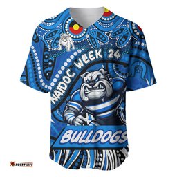 Custom Australia NAIDOC Week 2024 Baseball Jersey Shirt Bulldogs Mascot Keep The Fire Burning