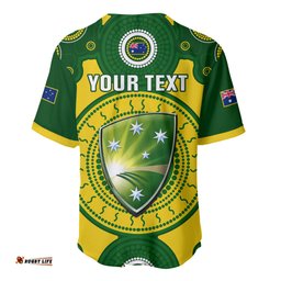 Personalised Australia Cricket Baseball Jersey Shirt World Cup 6th Champions Trophy National Color