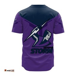 Melbourne Storm Baseball Jersey Shirt Drinking style NRL