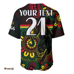 Custom Personalised NRL Penrith Panthers Rugby Baseball Jersey Shirt Panthers 1966 Aboriginal