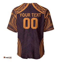 Custom Broncos Rugby Baseball Jersey Shirt With Polynesian Style