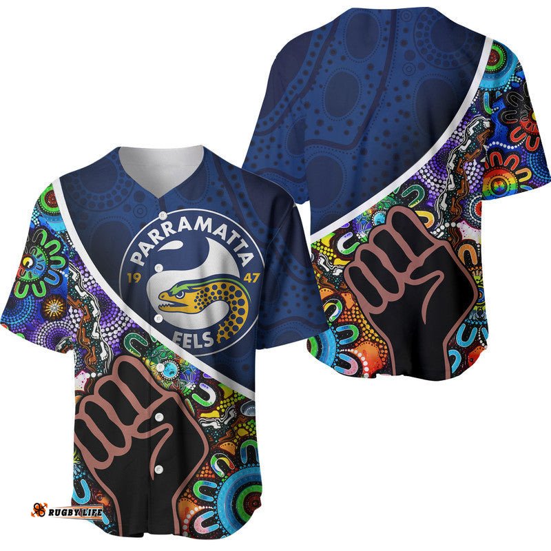 Parramatta Eels Baseball Jersey Shirt Eels Indigenous Aboriginal