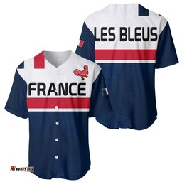 France Rugby 7s Le XV de France Baseball Jersey Shirt