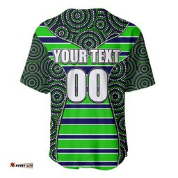 NRL Raiders Baseball Jersey Shirt Mix Dot Aboriginal